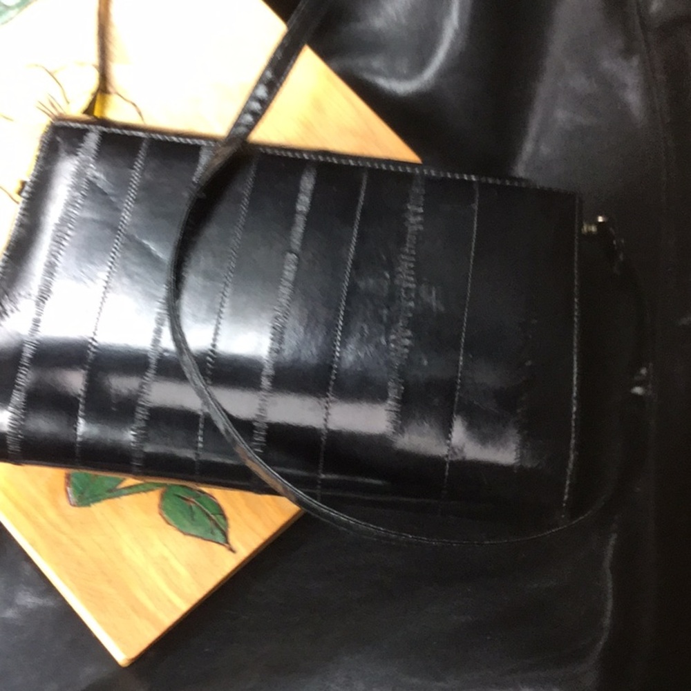 Vintage eel skin crossbody purse bag Sunday brunch chic mcm party opera festival